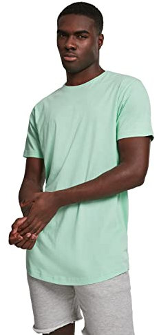 Urban Classics Herren Shaped Long Tee T-Shirt, Grün (neomint), L