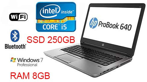 Notebok hp probook 640 G1 Core i5 3,3 Ghz SSD 250 GB LC 14in WIN7PRO (Ricondizionato) )