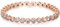 Kim Johanson Damen Tennis Armband *Ava* in Roségold mit weißen Kristallen besetzt rhodiniert inkl. Schmuckbeutel