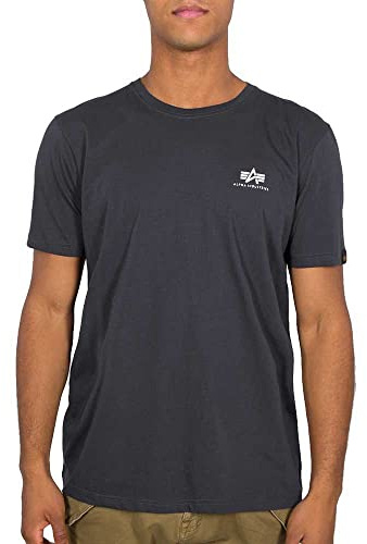 Alpha Industries Basic T Small Logo T-Shirt für Herren Iron Grey