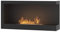 Chimenea de pared de esquina empotrada de bioetanol con vidrio protector incluido Marco de acero inoxidable negro semi mate (90 cm a la derecha)