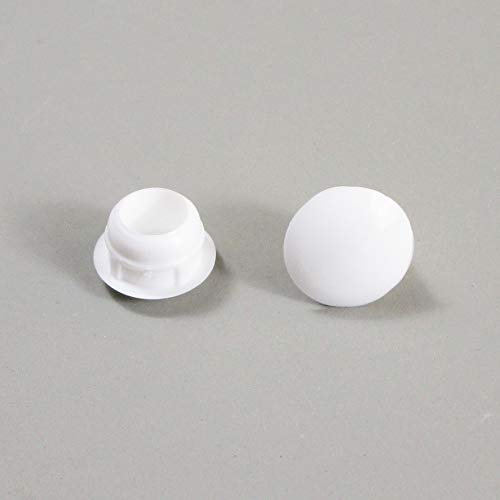 ajile - Bouchon Cache Obturateur pour Trou Alésage de Diamètre 10 mm - Plastique BLANC - Sachet de 50 pièces - OBF210x50-FBA