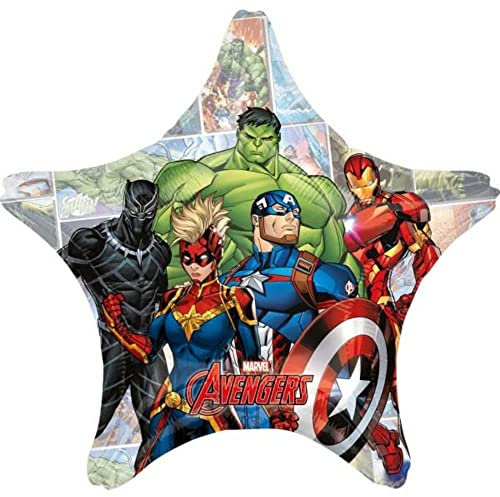 Amscan 4071001 - Avengers Powers Unite Jumbo Folienballon Sternballon - 28 Zoll