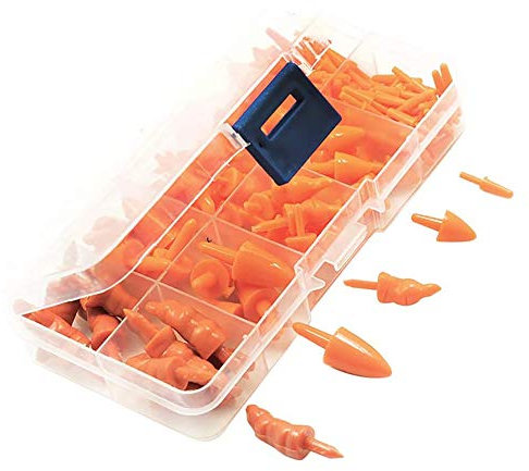 POFET 160 Stück Kunststoff Lange Sicherheitsnasen für Weihnachten Schneemann, Miniatur Orange Harz Karottennasen zum Basteln, Erstellen und Verschönern