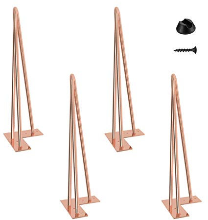 Haarnadel Tischbein 4x Hairpin Leg Möbelbein Haarnadelbeine aus Metall Tischzubehör DIY für Esstisch Couchtisch Schreibtisch