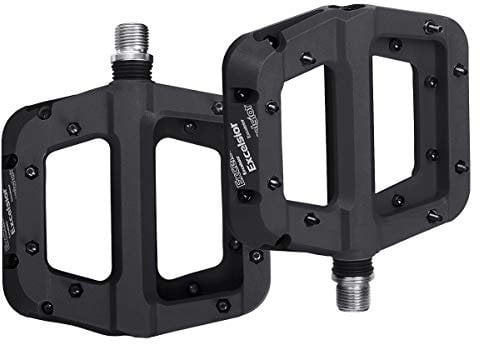 ZTTO MTB-Pedale, Mountainbike-Pedale, versiegeltes Lager, rutschfest, leicht, Nylonfaser, Fahrrad-Plattform-Pedale für BMX, MTB, 9/16 Zoll (schwarz)