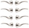 Designer Levers - Poignée de porte Marvel à levier sur rosace - Design contemporain - Chrome poli - 4 paires - Fixations incluses - Utilisation intérieure