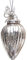 Antikas - Christbaumkugelset in Zapfen-Form, 12er Set | Glas, Silber, Struktur | H10,5xB5,0cm