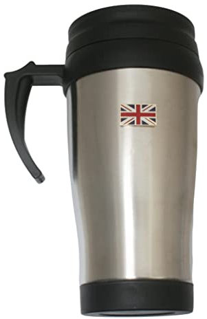 Gamekeepers Cottage gifts Union Jack Insulated Travel Mug Stainless Steel Personalised Gift 383