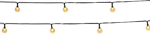 LUMI JARDIN Solar-Lichterkette, 20 glitzernde Kugeln, LED, warmweiß, 5,8 m