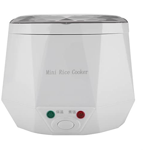 Joyzan Olla arrocera, Fiambrera electrica portatil de 24 V para Coche, contenedor de Acero Inoxidable, Bolsa de Almuerzo aislada, Calentador de Alimentos para camion, 1,3 L(Blanco)