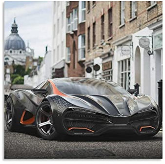 Supercar Poster Lada Raven Dekoratives Gemälde Leinwand Wandkunst Wohnzimmer Poster Schlafzimmer Gemälde 30 x 30 cm
