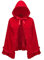 Regenboog Girls Velvet Little Red Riding Hood Cape,Red Velvet Cape for Girls,Halloween Costume for Women,Cosplay Fancy Cape,Red,Small/55cm/21.5inch