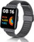 KoGiio Bracelet Compatible avec Xiaomi Redmi Watch 2 Lite, Acier Inoxydable Réglable Maille Sangle, Hommes Femmes Tissé Respirant Bracelet Compatible avec Xiaomi Redmi Watch 2 Lite - Noir
