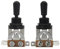 FLEOR Gitarre 3-Wege-Schalter, Metall Gitarre Pickup Selector Toggle Switch mit schwarzer Spitze Ersatzteil für LP Style E-Gitarre 2PCS