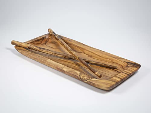 Olive Wood Sushi Plate, Sushi Serving Tray, Sushi Gift, Olive Chopstick Board, Handmade Sushi Set, Sushi Accessory, Custom Chopsticks