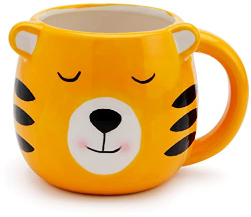 Mousehouse Gifts - Tiger Mug for Family Fun, Dolomite Novelty Mugs for Kids and Adults (Tiger)