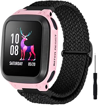 Nylon Armband für imoo Watch Phone Z6 / Watch Phone Z1 Armband, Nylon Geflochten Einstellbar Elastisch Dehnbarer Ersatz Sport Armband Kompatibel mit Armband imoo Watch Phone Z6 / Watch Phone Z1 (C)