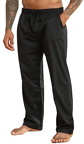 Halfword Jogginghosen Herren Trainingshose Lang Sweathose Atmungsaktiv Sporthose Yoga Schwarz XXXL