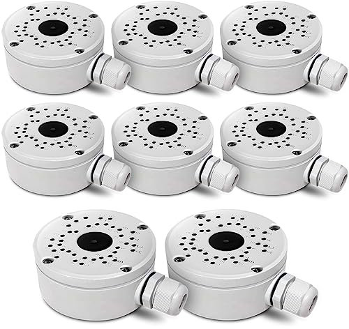 (Kamera Anschlussdose) Kamera Anschlussdose Wasserdicht, Abzweigdose für CCTV-Kamera, Outdoor Kamera Anschlussdose, Kamera-Anschlussdose, Universal Abzweigdose für Bullet Überwachungskamera (8 Pcs)