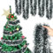 HOWAF 6 x 2M Girlande Weihnachten, Weihnachtsgirlande Grün Tannengirlande Weihnachtsdeko Lametta Weihnachtsbaum Girlande Hängende Dekoration für Wand Tür Fenster Kamine Treppengeländer