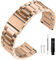 Niziruoup Bracelet de montre classique en acier inoxydable à libération rapide pour homme et femme - 16 mm, 18 mm, 20 mm, 22 mm, 24 mm - Pour montres traditionnelles et montres connectées