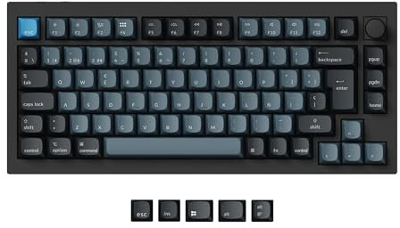 Keychron Q1 Pro Wireless Teclado Mecánico Personalizado, 75% Diseño QMK/Via Macros Programable, RGB Backlight Hot-swappable Keychron K Pro Red Switch, 4000mAh Batería para Mac Windows ES-ISO Layout