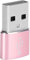 USB 3.1 Type C Female TO USB 3.0 Male Adaptor, USB C Female to USB Male Adapter, Type C Charger Plug Power Converter for, iPhone 13/14 Pro Max, Apple Watch & Air, Samsung Galaxy S21 S22 (Pink)