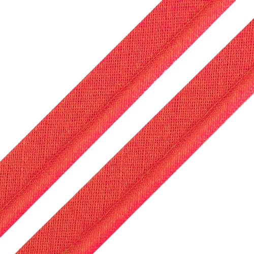 5m Paspelband Stoffband Nähkante Paspelschnur zum Nähen 10mm breit Farbwahl, Größe:10mm, Farbe:ziegelrot