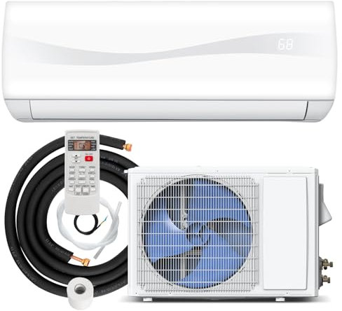 GLACER 12000BTU Mini Split Air Conditioner, 20 SEER2 Mini AC Unit with Precharged Condenser, Heat Pump and Installation Kit, Cools up to 750m² Ductless Inverter