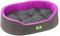 Ferplast Hundebett Dandy, abnehmbares, waschbares Kissen, Baumwollbezug mit weicher Polsterung, ideal auch als Katzenhütte, 55 x 41 x H 15 cm, Lila