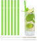 Halm Glass Drinking Straws, neon Green, 6 Reusable 20 cm, Glow in The Dark + Plastic-Free Cleaning Brush, Made in Germany, Dishwasher Safe, Straight