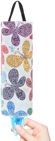 Soporte para bolsas de plástico, dispensador de bolsas de plástico de montaje en pared, organizador de bolsas de comestibles lavable, almacenamiento de bolsas de plástico para el hogar, cocina,