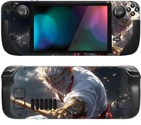 PlayVital Full Set Schutz Skin Decal für Steam Deck LCD, Custom Stickers Vinyl Decal Folie Faceplates Klebefolie für Steam Deck OLED Handheld Gaming PC-Sage Wukong