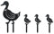 WADORN Piquets de Jardin Décoratifs en Métal de Canard, Silhouette de Canard Colvert Décoration de Jardin Statue d'animal en Métal Décorations de Jardin Creuses pour Cour Pelouse Jardins Allées