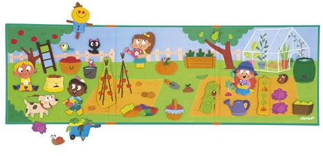 Janod Magnéti'Stories El huerto - Juego Magnético Educativo 30 Imanes - Juguete Infantil de Cartón FSC - Desarrolla la imaginación y la motricidad Fina - A Partir de 3 Años - J05449
