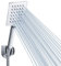 All Metal Handheld Shower Head - Voolan High Pressure Shower Heads, Simple Brushed Nickel Hand Shower Head with Teflon Tape, High Flow Even with Low Water Pressure (Square)