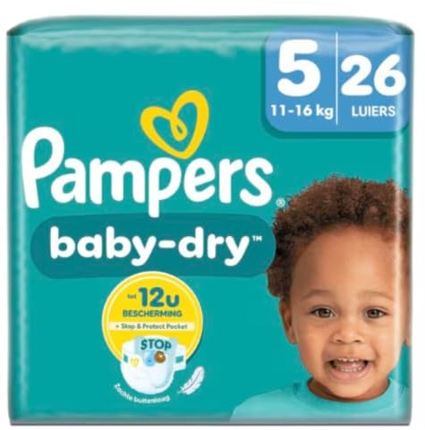 Pampers Baby-Dry Windeln Gr.5, Single Pack, 11-16kg (26 piece)