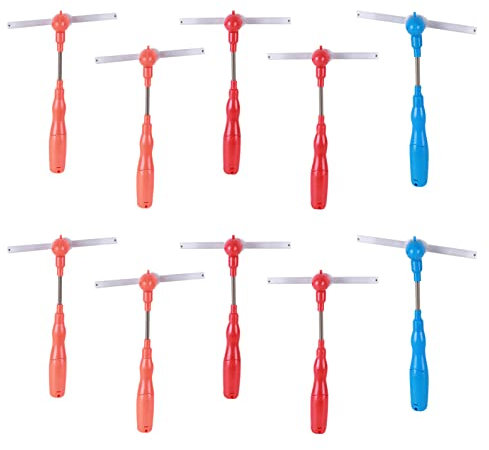 Duyeuau LED Windmill Spinner Light Up Wand Toy For Kids 10 Inch Toy With Music Birthday Boys And Girls