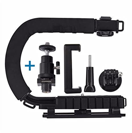for Steadycam U-Griff C-förmiger Handgriff-Kamerastabilisator mit Stativkopf-Telefonklemmenadapter Für die Studiofotografie(Add Accessories)