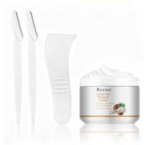 Crème Dépilatoire Visage, Épilateur Avec Spatule, Creme Epilatoire Visage Femme, Crème Dépilatoire Indolore, Épilation Douce, Crème Épilatoire Pour Peaux Normales-50g