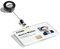 Durable Namensschild (für Betriebs-Ausweise, 54 x 90 mm) Packung à 10 Stück, transparent, 801619