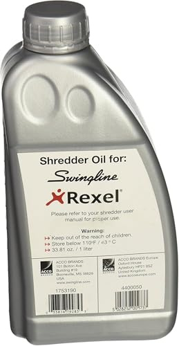 GBC Shredder Oil, for Self Oil TAA Compliant Shredders, 1 Liter, 2.55 Pounds (1753190)