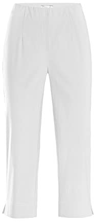 Stehmann Ina-530, Bequeme, stretchige Caprihose Größe 42, Farbe weiß