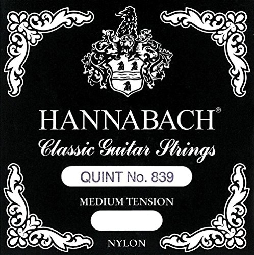 Hannabach Classical Guitar Strings Series 839 Medium Tension for Quint Guitar, plain nylon, scale 530-550 mm - D3-8393MT