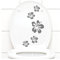 Grandora Klodeckel Aufkleber Hibiskusblüten I Mittelgrau 5er Kreativset I Bad Blüten Blumen Hibiskus Aufkleber Wandaufkleber Wandsticker W916