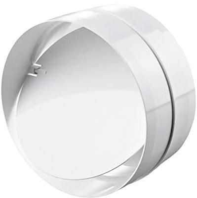 BLAUBERG Connector with Backdraught Shutter - 100mm / 4 inch dia - Non-Return Damper Flap to Connect Duct Pipe or Flexible Ducting Hose