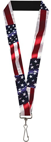 Buckle-Down Damen Lanyard-1.0-American Flag Vivid C/u Schlüsselanhänger, Mehrfarbig, Einheitsgröße