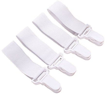 OUNONA 4Bett gurthalteband Verstellbare elastische Tabelle Clips f¨¹r Verschiedene Bettwsche Matratzenbez¨¹ Sofa Kissen Krankenbetten