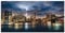 ARTland Wanddeko Wandbild Alu Verbundplatte für Innen & Outdoor Bild 150x75 cm Städte USA Amerika New York Skyline Nacht Manhattan Hudson River T0WB